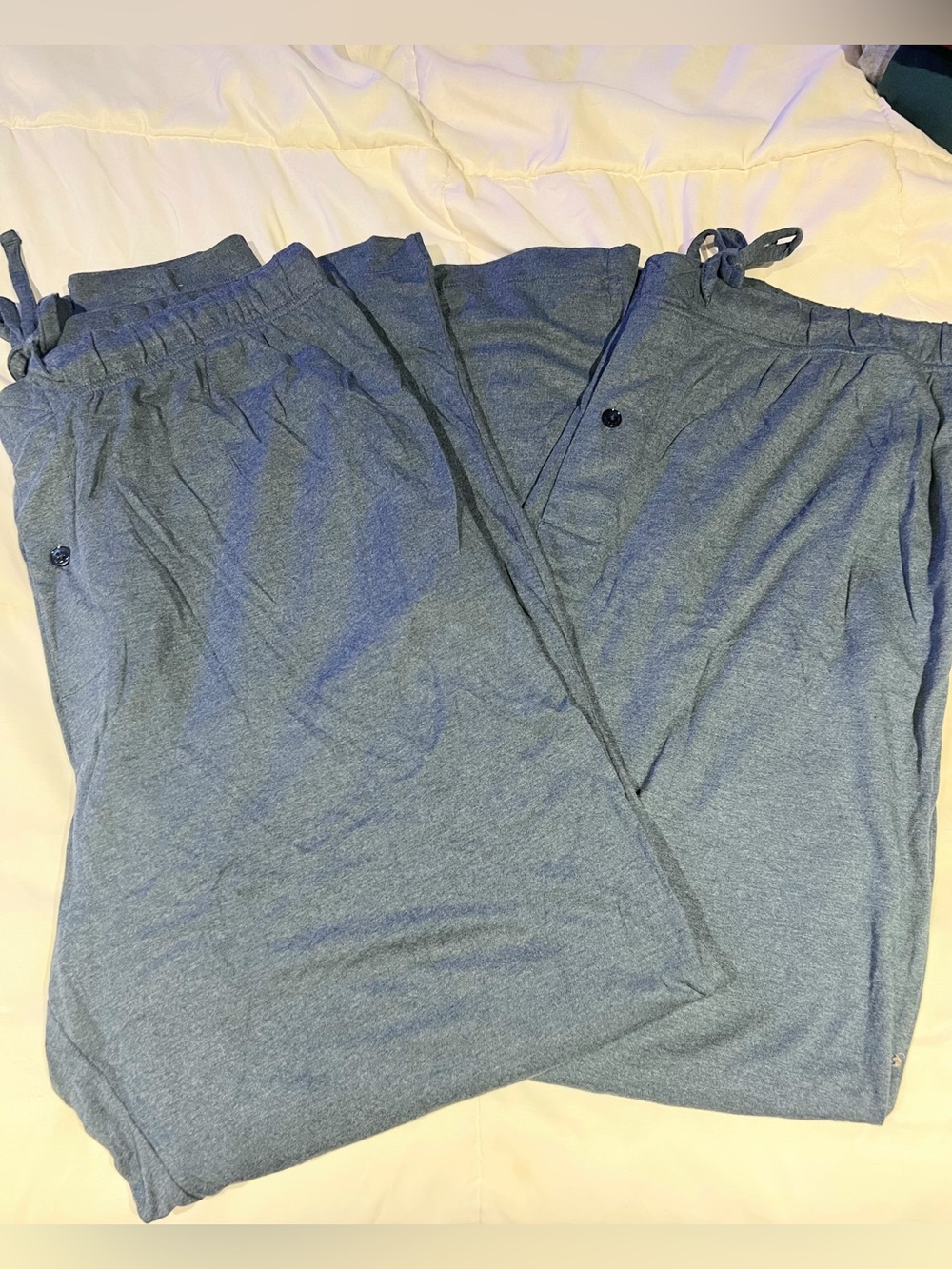 Hart Schaffner Marx Navy Heather Lounge Pants-Set of 2, size XL
